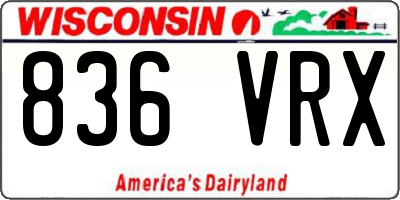 WI license plate 836VRX