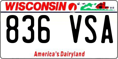 WI license plate 836VSA