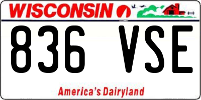 WI license plate 836VSE