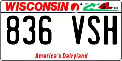 WI license plate 836VSH