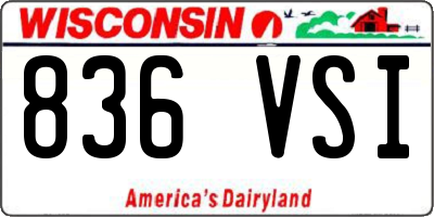 WI license plate 836VSI