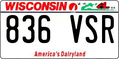 WI license plate 836VSR