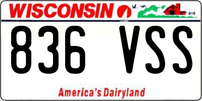 WI license plate 836VSS