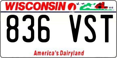 WI license plate 836VST