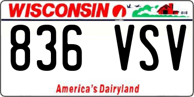 WI license plate 836VSV