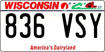 WI license plate 836VSY