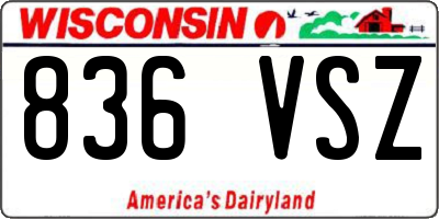 WI license plate 836VSZ