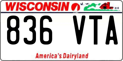 WI license plate 836VTA