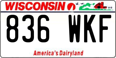 WI license plate 836WKF