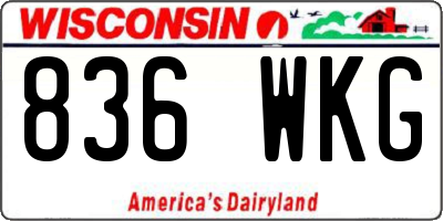WI license plate 836WKG