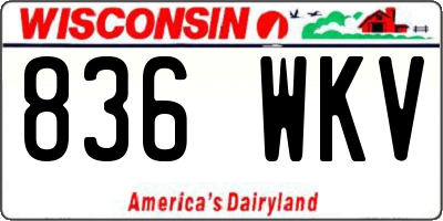 WI license plate 836WKV
