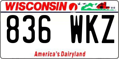 WI license plate 836WKZ