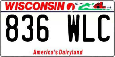 WI license plate 836WLC