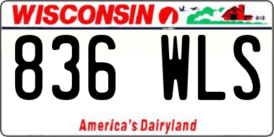 WI license plate 836WLS