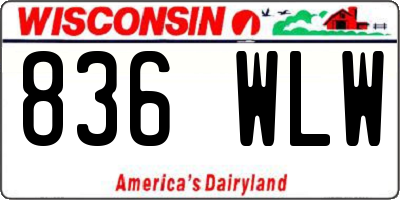 WI license plate 836WLW