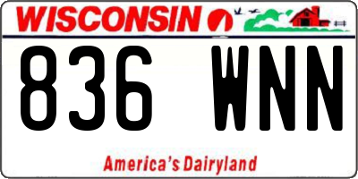 WI license plate 836WNN