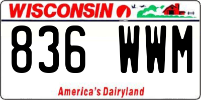 WI license plate 836WWM