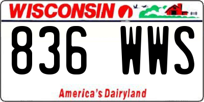 WI license plate 836WWS