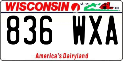 WI license plate 836WXA