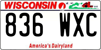 WI license plate 836WXC