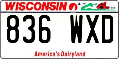 WI license plate 836WXD