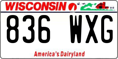 WI license plate 836WXG