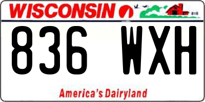 WI license plate 836WXH