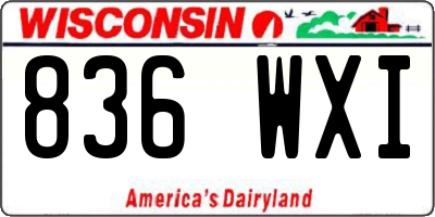 WI license plate 836WXI