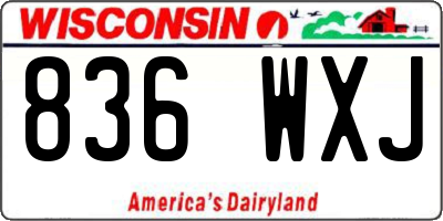 WI license plate 836WXJ