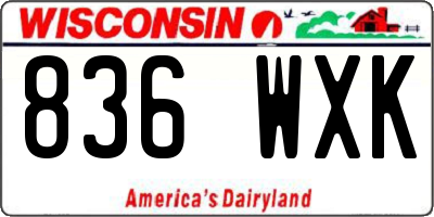 WI license plate 836WXK