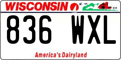 WI license plate 836WXL