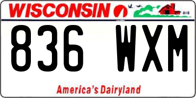 WI license plate 836WXM