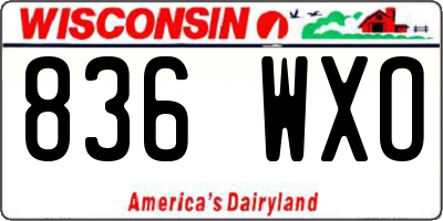 WI license plate 836WXO