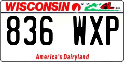 WI license plate 836WXP
