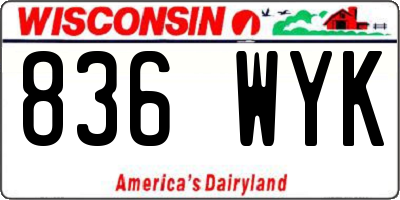 WI license plate 836WYK