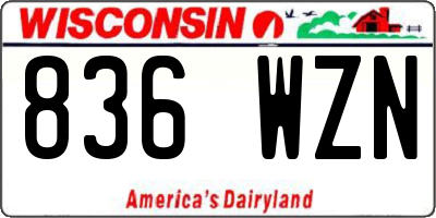 WI license plate 836WZN