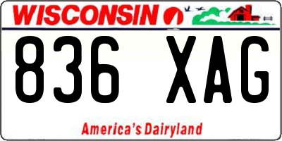 WI license plate 836XAG