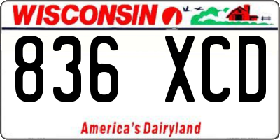 WI license plate 836XCD