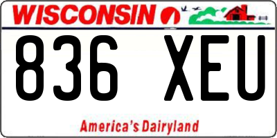 WI license plate 836XEU