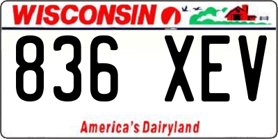WI license plate 836XEV