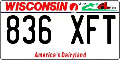 WI license plate 836XFT
