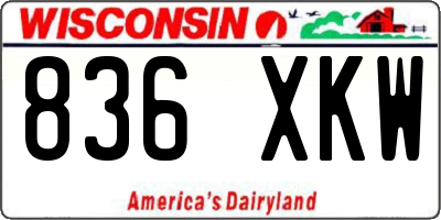 WI license plate 836XKW
