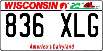 WI license plate 836XLG