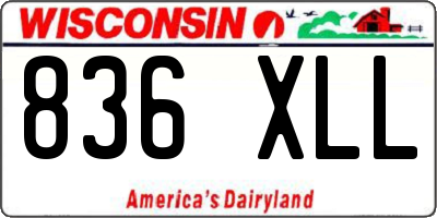 WI license plate 836XLL