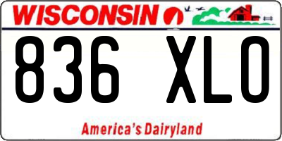WI license plate 836XLO