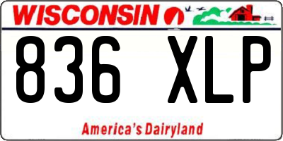 WI license plate 836XLP