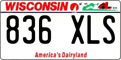 WI license plate 836XLS