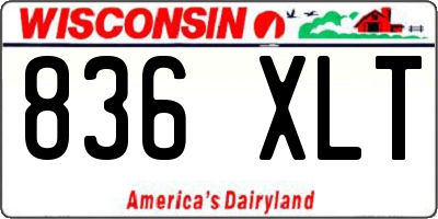 WI license plate 836XLT