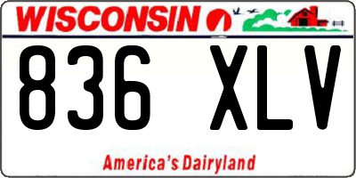 WI license plate 836XLV