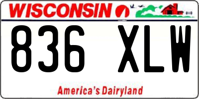 WI license plate 836XLW